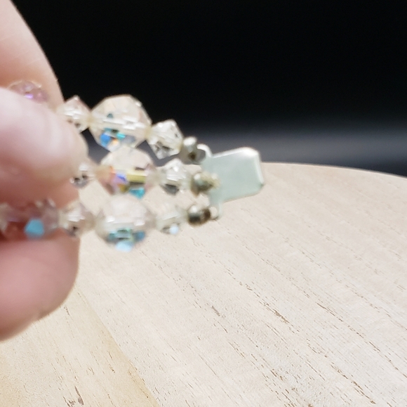 Aurora Borealis 3 Strand Crystal Beaded Bracelet - Picture 6 of 8